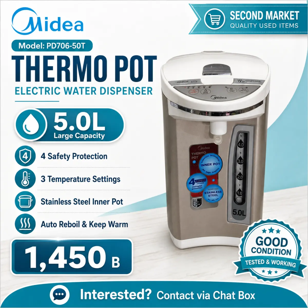 Midea Thermo Pot (PD706-50T) – 5.0L